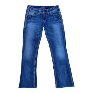 Silver Jeans "Suki Flap‎ 17" Bootcut Embellished Size 29